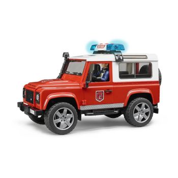 Masina De Pompier Land Rover Cu Pompier Bruder 02596