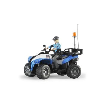 Atv De Politie Cu Figurina Barbat Politist Bruder 63010