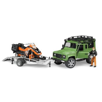 Land Rover Cu Remorca Snowmobil Si Sofer Bruder 2594
