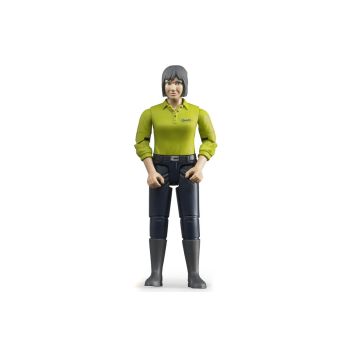 Femeie Cu Ten Deschis Si Pantaloni Albastri Bruder 0405
