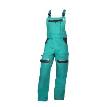 Pantaloni cu Pieptar Cool Trend Verde/Negru