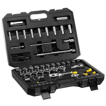Trusa chei tubulare 72 piese Stanley 1/2" + 1/4"